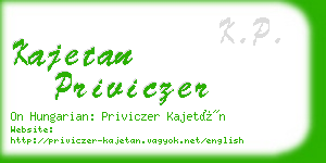 kajetan priviczer business card